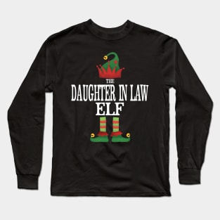 Daughter In Law Elf Matching Family Group Christmas Party Pajamas Long Sleeve T-Shirt